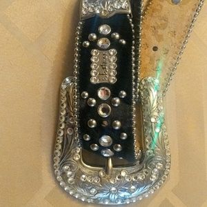 B.b. Simon belt, Swarovski Crystal belt.